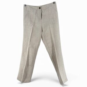 Chicos Pure‎ Linen Dress Pant Lt Tan Size 1 (Chicos Size, 8-10 Regular Size)